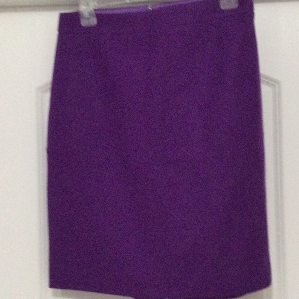 Purple wool pencil skirt